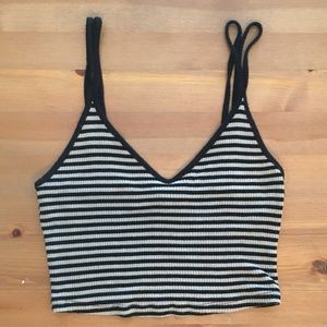 Trendy Striped Crop Top